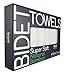 BareSimple Bidet Towels 6 EXTRA SOFT 100% Natural Absorbent Bamboo Towels, Perfect Match With Bidet Sprayer, Reusable 6 Pack Set, Large 1ft x 1ft (Dye Free)