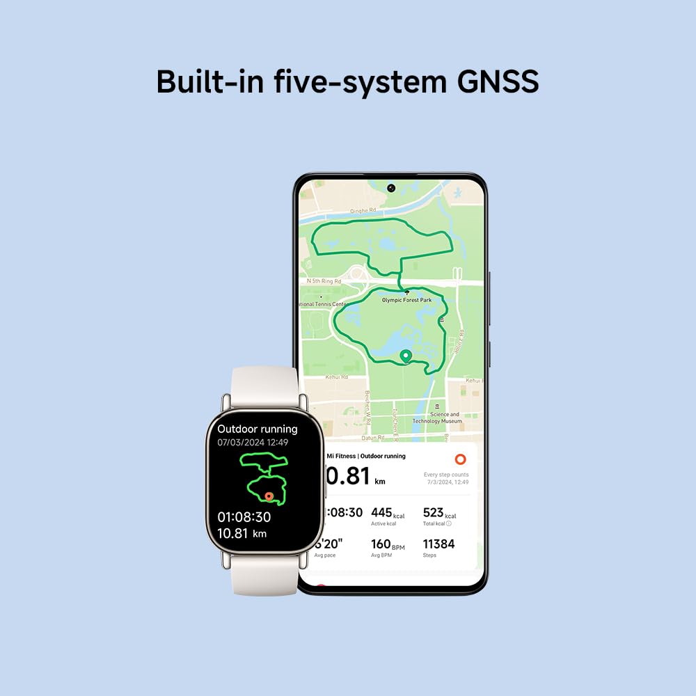 XIAOMI Redmi Watch 5 Lite with Bluetooth Calling & 1.96″ Amoled Display | Black