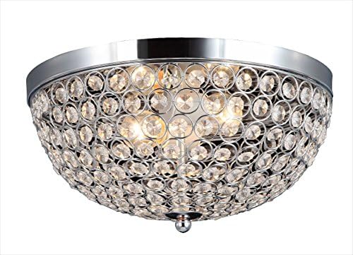 [NEW] Elipse Crystal 2 Light Ceiling Flush Mount, Chrome - FM1000-CHR - by HedgX