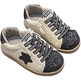 XinYiQu Girls Boys Glitter Star Toddler Sneakers Outdoor Sports Tennis Shoes