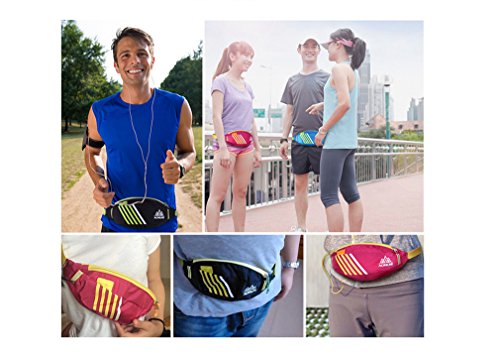 OrrinSports Exercise Waist Packs Storage Holder for Cell Phone, iPhone 7 6/6s Plus,Men,Women,Jogging,Gym Workouts, Walking,Hiking,Yoga Black
