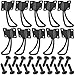 10 Pcs Wide Wall Hooks, HOVEOX Black Modern Single Hooks Zinc Alloy Sturdy Clothes Towel Hangers Storage Organizer Hook for Garage/Bathroom/Living Rooms & 50Pcs 0.5 Inch Iron Screws & Free Screwdriver
