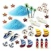 ornerx Miniature Fairy Garden Ornament Kit Summer Beach 34 Pcs