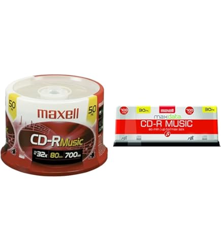 Amazon.com: Maxell 625156 - CDR80MU50PK 80-Minute Music CD-Rs (50