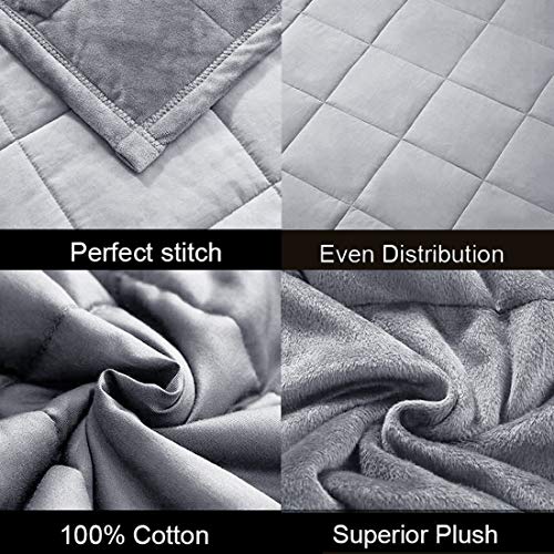ALANSMA Reversible Weighted Blanket for All Season, Warm and Cool