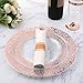 Supernal Set of 30packs,Rose Gold Plastic Silverware, Pre Rolled Napkin with Cutlery, Disposable Silverware with Rose Gold Linen Napkin, Wrapped Plastic Silverware Set Suit for Party,Wedding