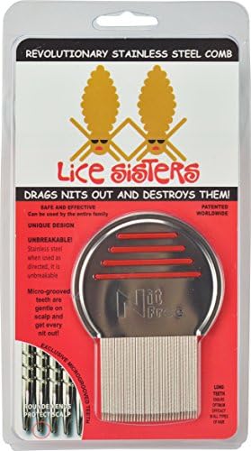 Lice Sisters Stainless Steel Lice Nit Comb - Removes Nits and Eggs for Lice Free Hair, Lifetime Guarantee