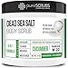 pureSCRUBS Premium Cucumber Body Scrub Set - Large 16oz Dead Sea Salt Body Scrub for Women Exfoliation KP Bump Eraser Body Scrub Includes Wooden Spoon, Loofah & Soap