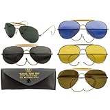 10200 Air Force Aviator Style Sunglasses (Blue)