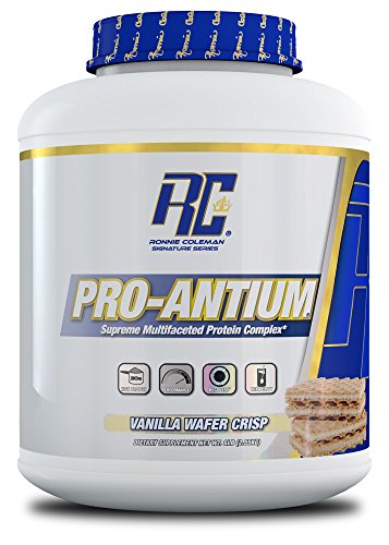 Ronnie Coleman Signature Series Pro-Antium, Great Tasting Supreme Multifaceted Protein Powder, Vanilla Wafter Crisp, 5.6 Pound (Packaging May Vary)