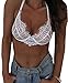 ALLICERE Womens Sexy Nightwear Lingerie Set Lace Bra +Thongs Briefs G-String with Steel Ring(Color:White,Size:L)