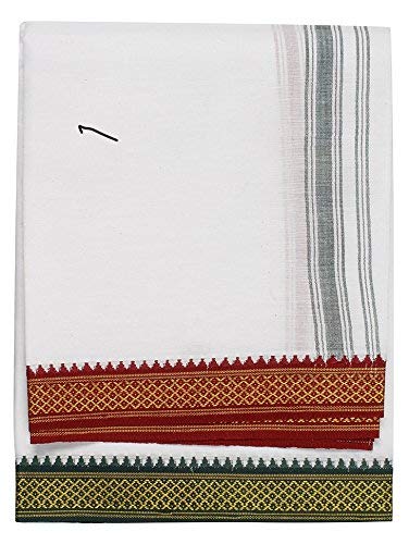 Men's Cotton Dhoti (White, 2 meters)