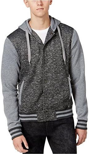 Ring Of Fire Mens Hooded Varsity Jacket blacksnow L