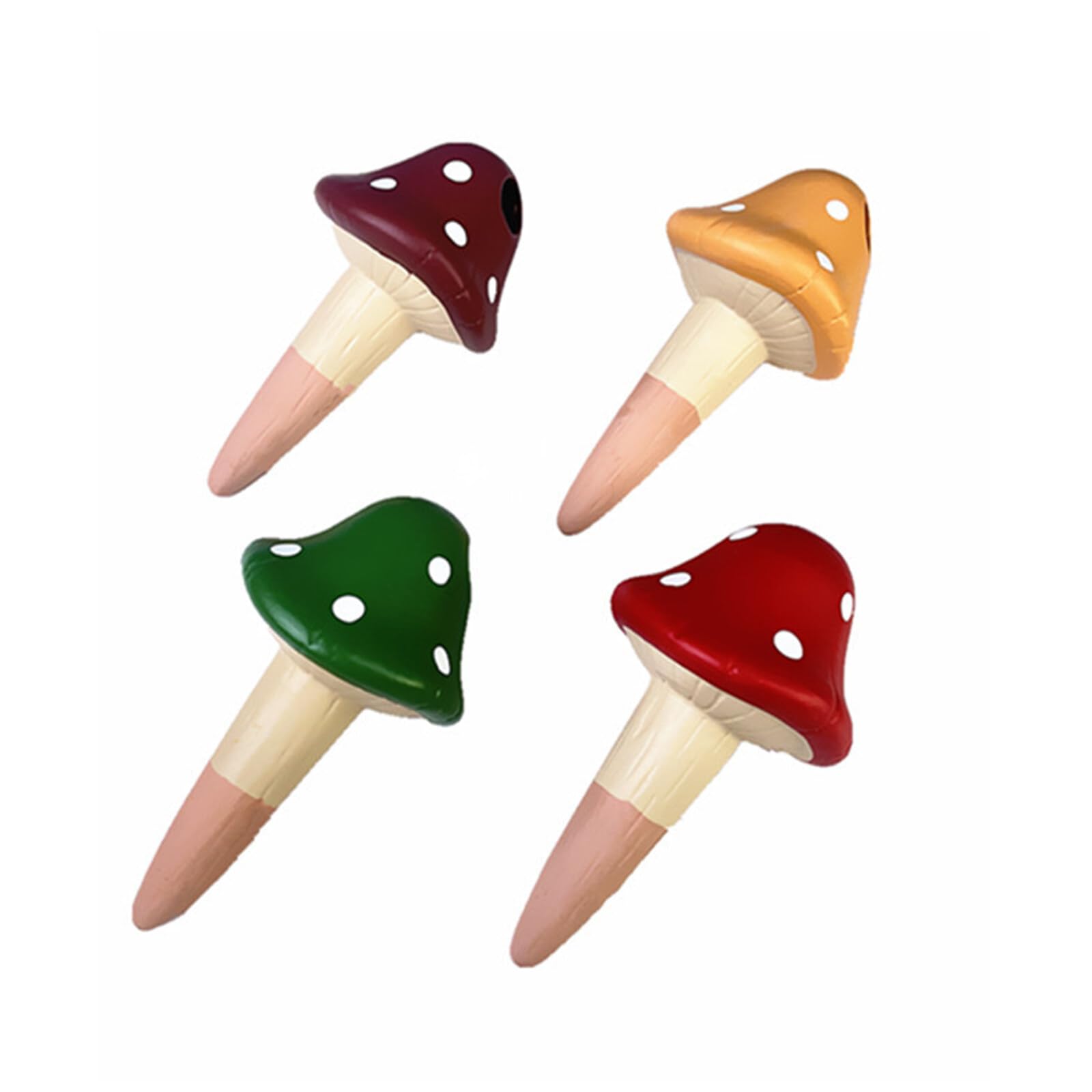 Tevimpeya 4pcs 150ml Mushroom Shape Self Watering Spikes Terracotta Plant Watering Stakes Plant Vacation Waterer