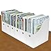 Evelots Magazine File Holder-Organizer-Full 4 Inch Wide-White-with Labels-Set/12