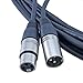 MCSPROAUDIO 2 Pack 50 Foot FT 3 Pin XLR Mic Microphone Cable Male to Female Balanced & Shielded Cables