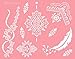 Reusable Micronet Mesh Stencil Tattoo Stencil Template 6 Large Sheet Set Pink