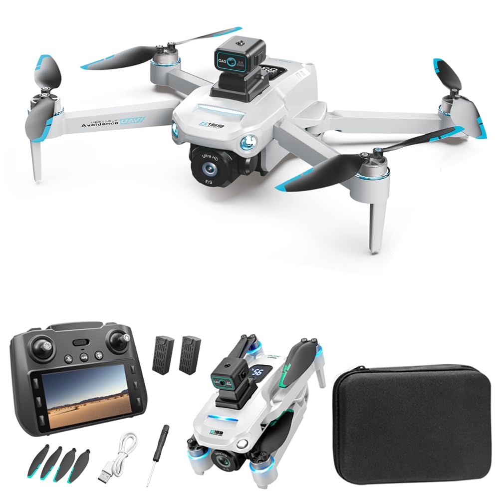 Photo 1 of Dodoore GPS Drone with 8K UHD EIS Camera for Adults, 5G WiFi FPV RC Quadcopter with Brushless Motors, Optical Flow Positioning, Obstacle Avoidance, Auto Return, Follow Me, 2 Batteries (White)