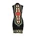 shekiss Women Traditional African Print Dashiki Bodycon Sleeveless High Collar Dress, X-Large
