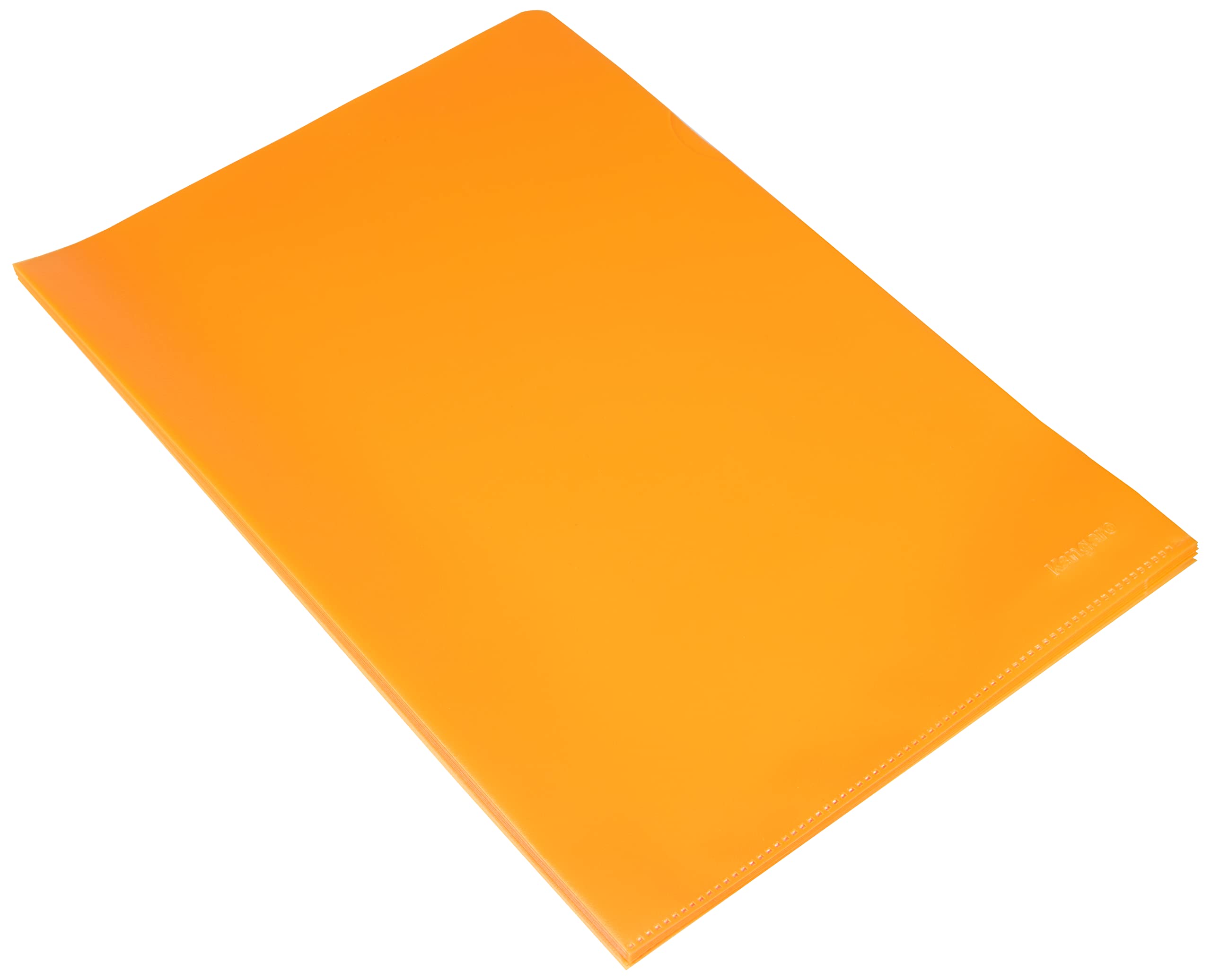 Kangaro Document Wallet A4 PP 120 Micron Transparent Grained Orange Pack of 10 K-34001 31 x 21.6 x 0.4