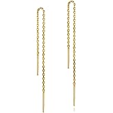 Dangle Earrings for Women,Vintage 925 Sterling Silver Jade Drop Earrings,Green Jade Drop Hanging Threader Jewelry for Valentine's Gift