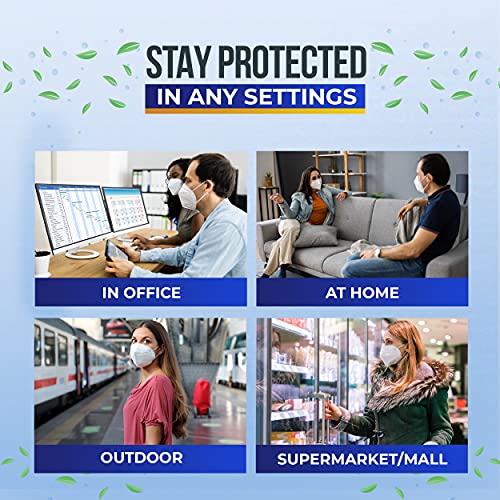 40Pack KN95 Face Mask, Ear Loop Extender Clip, Nose Foam, 95