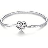 PARCOM 925 Sterling Silver Charm Bracelet for Pandora Charms Lucky, perfect Valentine's Day gift