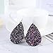 JieyueJewelry 12 Pairs Teardrop Leather Earrings for Women Girls Antique Lightweight Faux Leather Drop Earrings Petal Dangle Earrings Tear Drop Leather Earrings Double Side (A: Mix Colors)