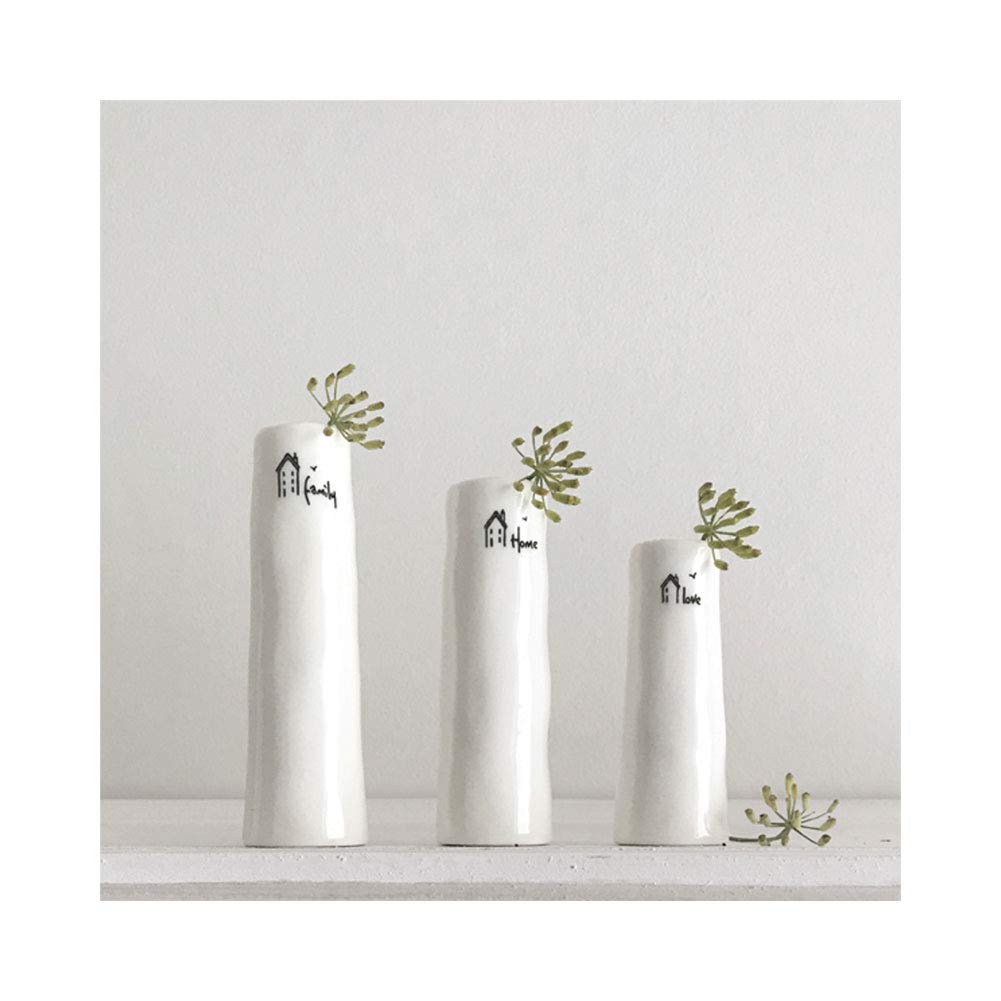 East of India Trio Of Bud Vases - Home, Family, Love