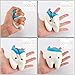 BeYumi Slow Rising Squishy, 2 Pcs Smiley Tooth & 1 Pcs Cartoon Toothpaste Cream Scented Rebound Stress Reliever Toys Charms Soft Squishy Toy