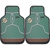 U.A.A. INC. Licensed Star Wars Boba Fett Bounty Hunter Front Rubber Floor Mats Car Truck
