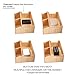 MobileVision Bamboo Charging Station with Extension Compartment for Smartphones, Tablets, & Laptops Charging Dock Plus Stationary Item Holder
