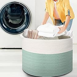 MXMHOME Large Woven Rope Basket With Handles Basket