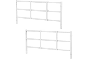 DELMOAR Fixed Window Safety Guard 14”x 38” *2 Pack Adjustable Width Prevents Accidental Falls, Non-Egress, Tamper Resistant Screws Included, White