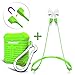 Aopetio Airpods Case, Protective Silicone Skin Cover for Apple Airpods with Magnetic Strings/Strap (Green)