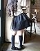 NNJXD Toddler Girl Polka Dotted Multilayer Ruffled Long Sleeve Tutu Party Dresses Size 4-5 Years White