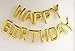 Fecedy Gold Happy Birthday Balloons Banner，Aluminum Foil Balloons Alphabet Balloons for Birthday Party Decoration
