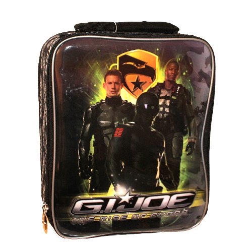 Zak! G.I. JOE Movie Series "The Rise of Cobra" Soft Insulated Single Compartment Lunch Bag with Image of Duke, Snake Eyes and Heavy Duty (Bag Size: 10" x 8" x 3-1/2")