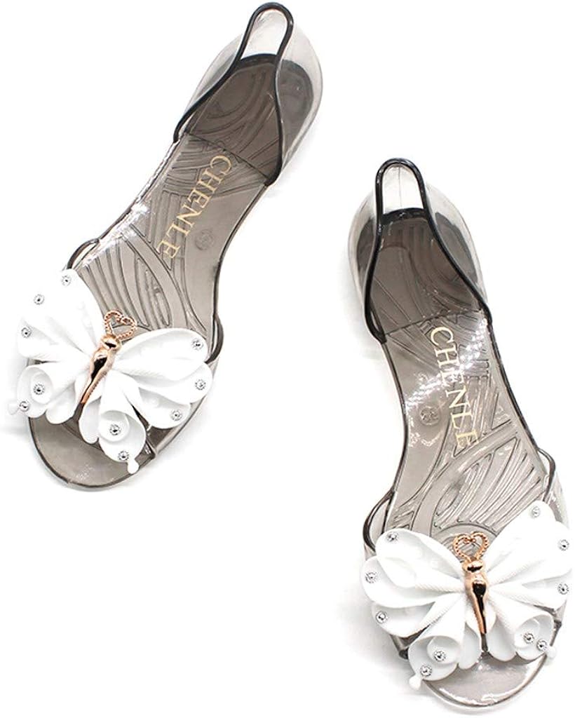 womens clear flat sandals