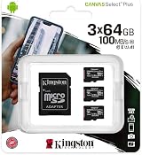 Kingston Canvas Select Plus microSD Card 64GB UHS-I Class 10 3-Pack w Adapter view 5