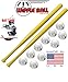 Wiffle® Ball and Bat Combo Set, 10 Wiffle® Balls Baseballs, 2 Bats, 1 Roll Bat Tape, and Pitching Guide