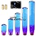 EZAUTOWRAP Shift Knob Stick Crystal Transparent Bubble Purple Blue Throw Gear Shifter 15cm