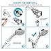 HOFNIE Filtered Shower Head with Handheld, Shower Heads High Pressure 5 Spray Modes, 3 Stage Hard Water Shower Filter with Stainless Steel Hose, Adjective Bracket, Water Softener Shower Head Filters