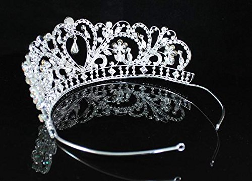 Gorgeous Ab Austrian Rhinestone Crystal Tiara Crown Bridal Prom Pageant H1339ab