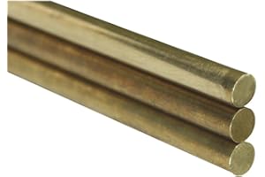 K&S K & S Precision Metals 1167 Round Brass Rod, 3/8 in Dia x 36 in L, 3 Count