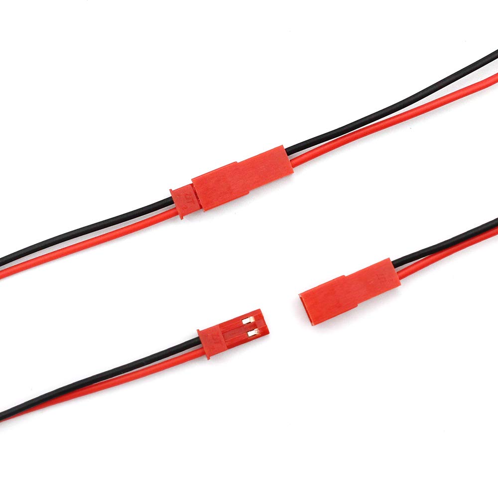 20 works 2 Pin Male Female JST Plug Connectors D-Orange 22 AWG JST Plug Connector Wire Cable Connector Adapter with 10 cm Wire Cable for LED Light Lamp Strip - Image 4