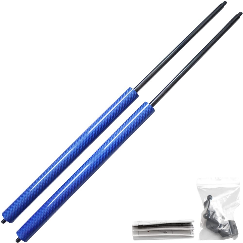 JINGLINGKJ Hood Struts for Leon MK3 5F 2012-2020 Front Bonnet Gas Dampers Lift Supports Modify No Drilling TWO YEARS WARRANTY (Blue Carbon Fiber)
