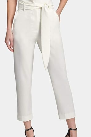 high waisted tie ankle pants
