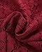 StyleDome Women Strapless Lace Off Shoulder Elegant Tie Short Sleeve Crochet Blouse Sexy Tee Tops Claret US 12