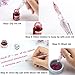 Glass Dip Pen Mother Day Gift Vintage Handmade Crystal Pen Glass Signature Pen Left-Handed Pen Artist Pen Quick Note Pen with Crystal Penholder (Red Flower) (red)